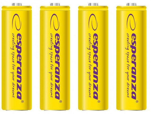 Акумулятор тип AA Esperanza Ni-MH AA/HR06 2000 mAh BL 4шт Yellow (EZA104Y) - Фото 1