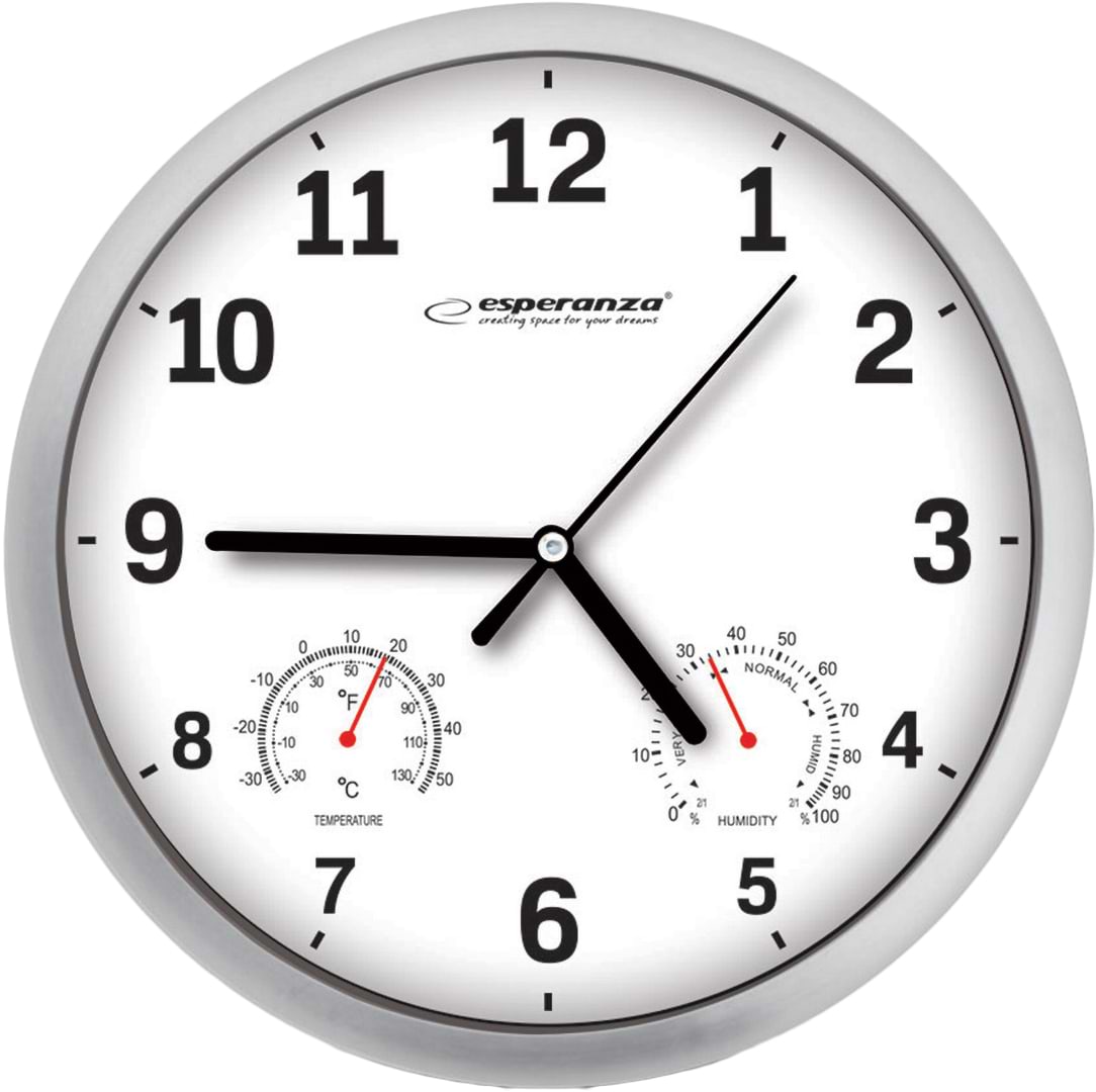 Настінний годинник Esperanza Wall Clock Lyon White (EHC016W)