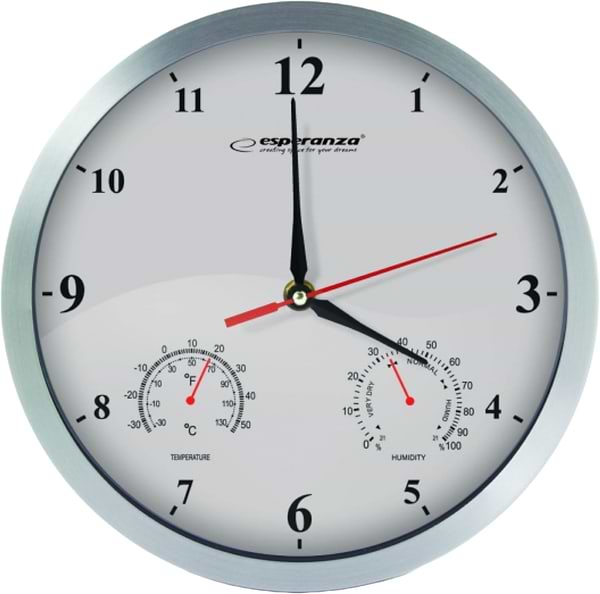 Фото - Настінний годинник Esperanza Wall Clock Washington White (EHC008W)