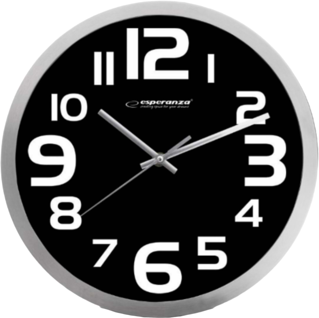 Настінний годинник Esperanza Wall Clock Zurich Black (EHC013K)