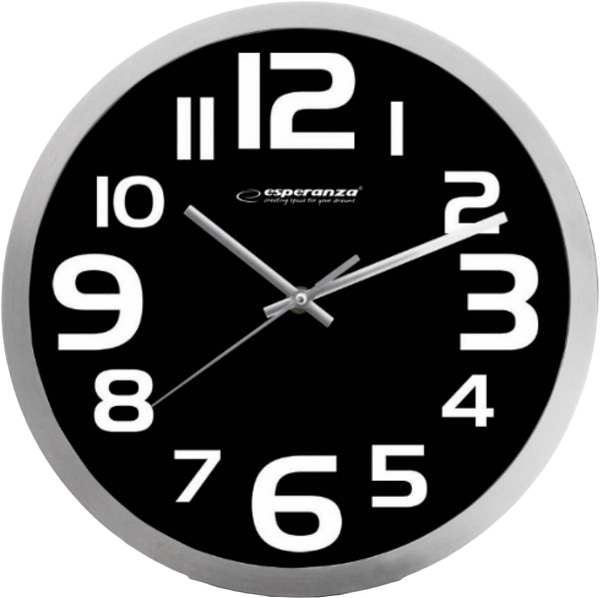 Фото - Настінний годинник Esperanza Wall Clock Zurich Black (EHC013K)