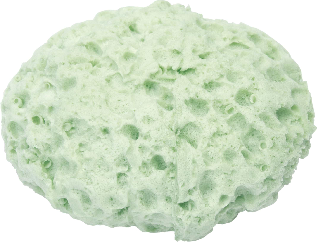 Детская мочалка Suavinex с ароматом молока светло зеленая +0 мес (401553-1)