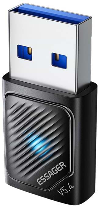 Адаптер сети Bluetooth USB Essager Freedom Bluetooth 5.4 Black (EBT54-JH01-P)