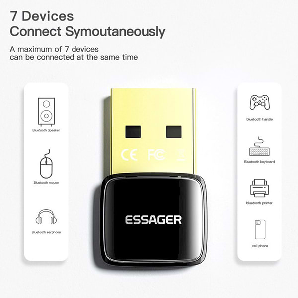 Фото - Адаптер сети Bluetooth USB Essager Starlord USB Bluetooth 5.0 Adapter Black (EBT50-XJ01-Z)
