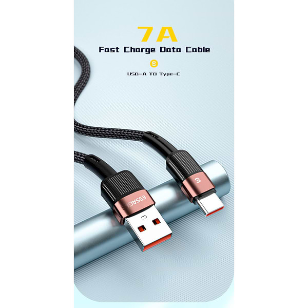 Фото - Кабель синхронізації даних Essager Star 7A Type-C USB Cable 0.5m Black (EXCT-XCB01)