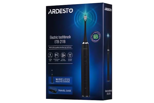 Фото - Зубна щітка електрична Ardesto ETB-211B Black