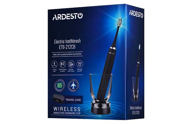 Фото - Зубна щітка електрична Ardesto ETB-212CB Black