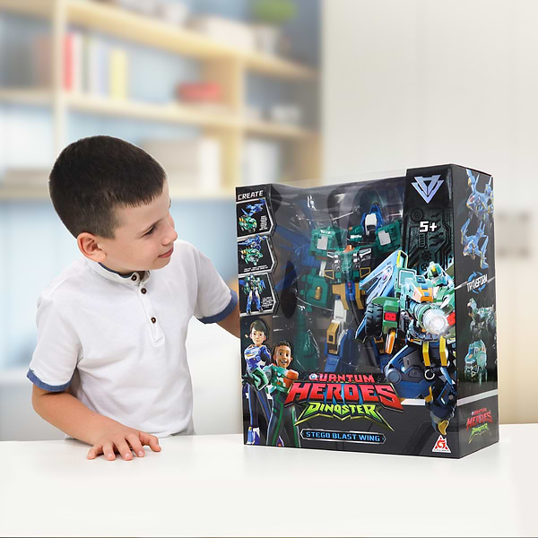 Фото - Тварина-трансформер Dinoster СТЕГО БЛАСТ ВІНГ (2 машини, динозавр) (EU580802)