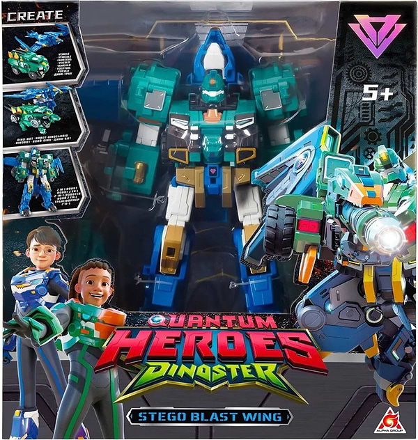 Фото - Тварина-трансформер Dinoster СТЕГО БЛАСТ ВІНГ (2 машини, динозавр) (EU580802)