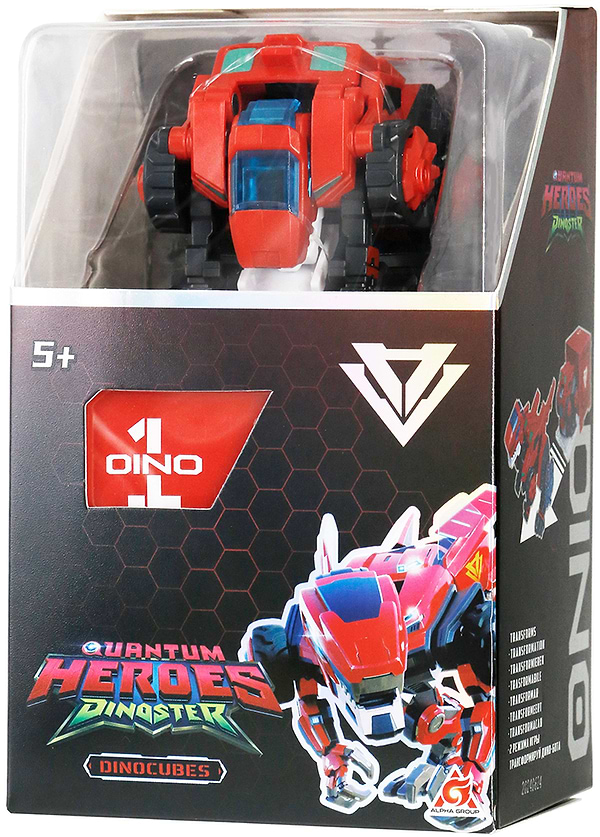 Фото - Тварина-трансформер Dinoster ЧЕРВОНИЙ РАПТОР-БОТ (бокс для зберігання) (EU580840-1)