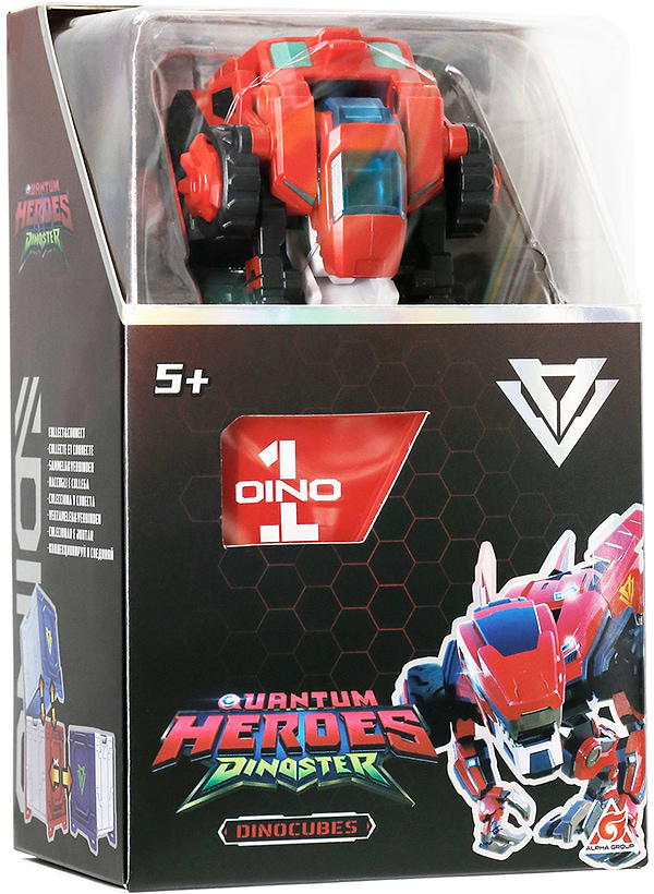 Фото - Тварина-трансформер Dinoster ЧЕРВОНИЙ РАПТОР-БОТ (бокс для зберігання) (EU580840-1)