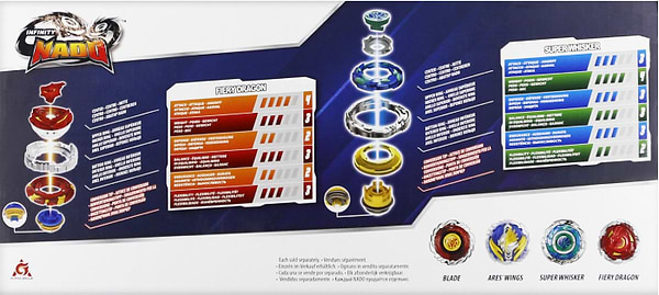 Фото - Дзига Auldey Набір Infinity Nado VI Dream Pack Вогняний Дракон і Небесний Вихор (Fiery Dragon vs Super Whisker) (EU654271)