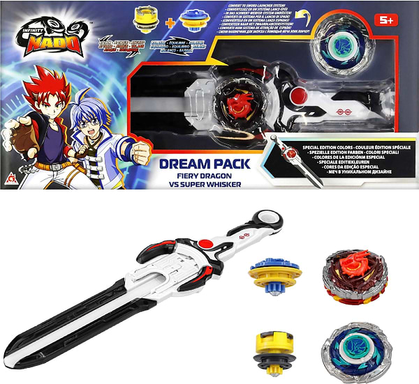 Фото - Дзига Auldey Набір Infinity Nado VI Dream Pack Вогняний Дракон і Небесний Вихор (Fiery Dragon vs Super Whisker) (EU654271)