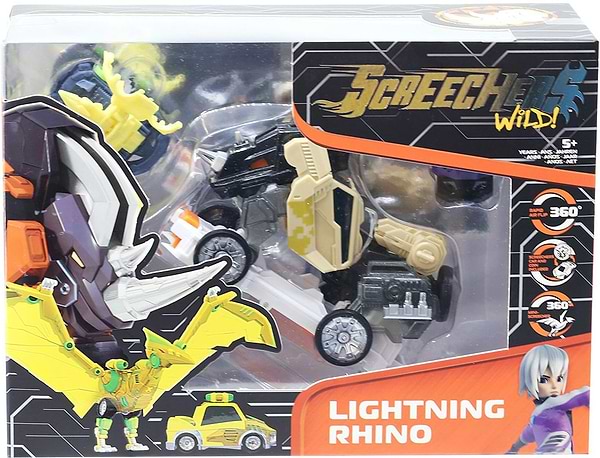 Фото - Машинка-трансформер Screechers Wild! S4 L3 - ЛАЙТНІНГ РАЙНО (EU685303)