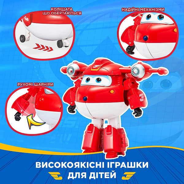Фото - Колекційна фігурка Super Wings Transforming Jett (EU780210)