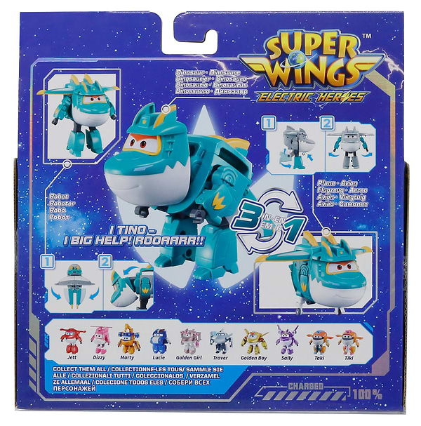 Фото - Колекційна фігурка Super Wings Transforming Tino (EU780237)