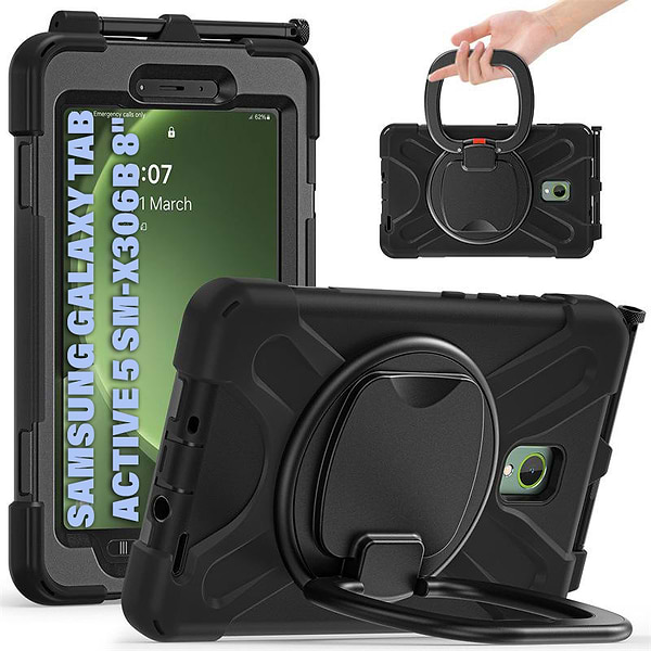 Фото - Чохол для планшета BeCover Heavy Duty Case With Stand Holder for Samsung Galaxy Tab Active 5 SM-X306B 8" Black (710950)