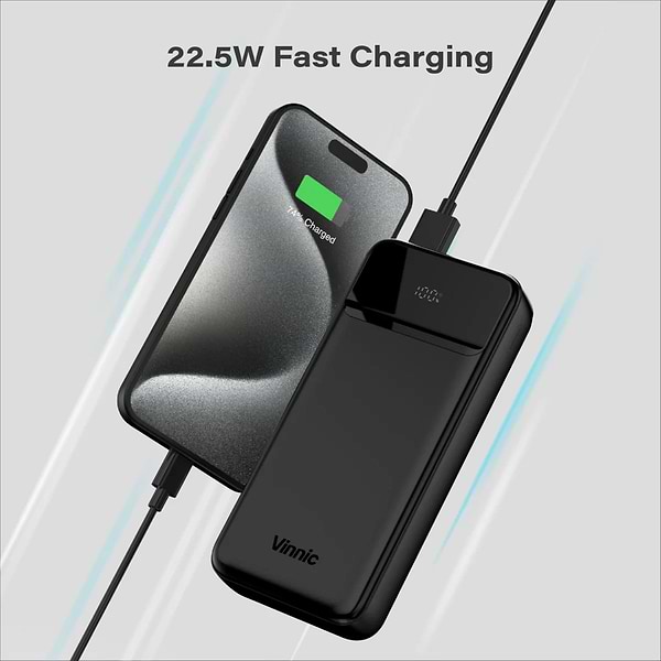 Фото - Батарея мобільна Vinnic EVEREST 3 Fast Charge 20000mah 22.5W black (4898338024562)