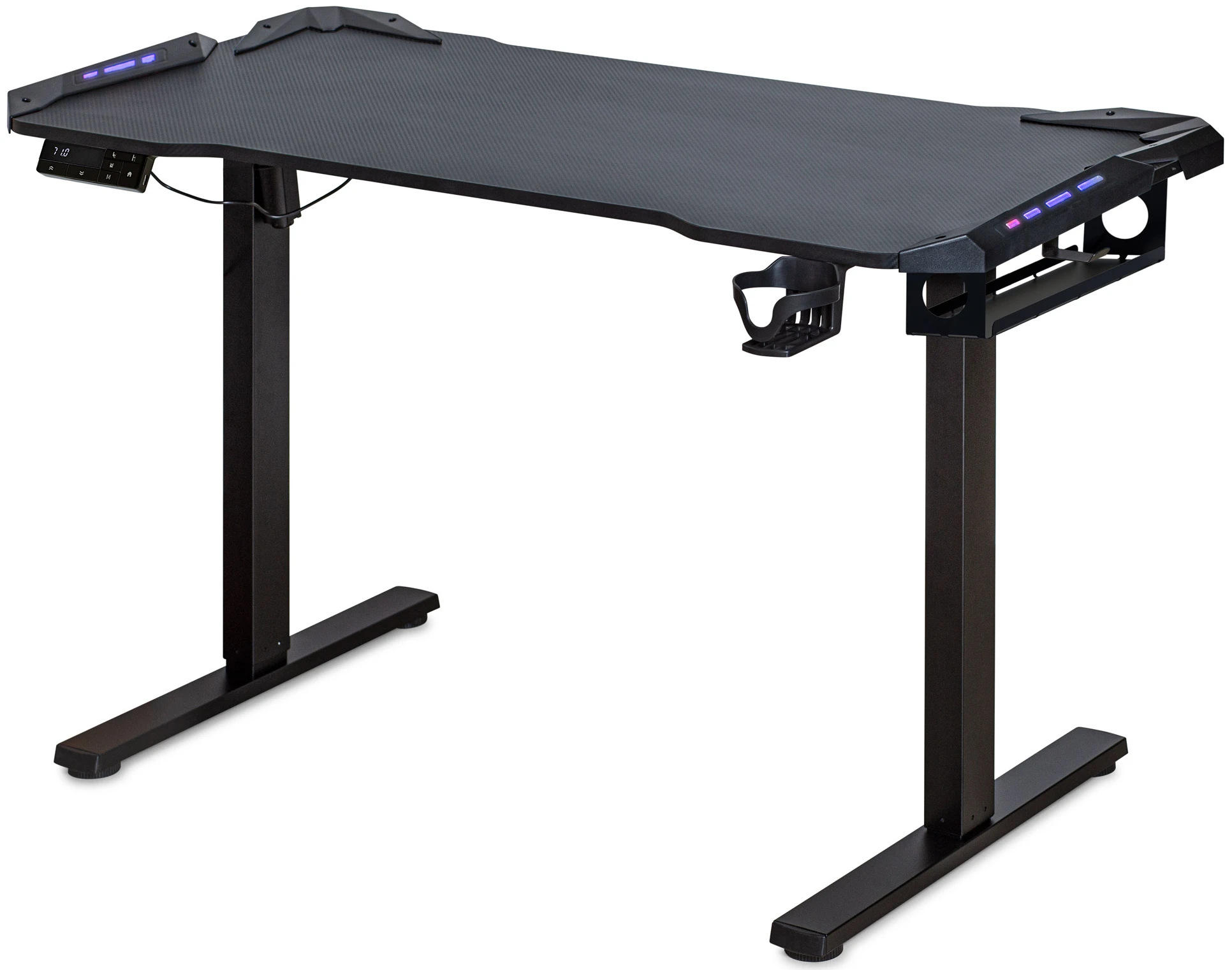 Стіл з електрорегулюванням висоти Mealux PowerDesk Carbon RGB (EVO-201 Carbon / B)