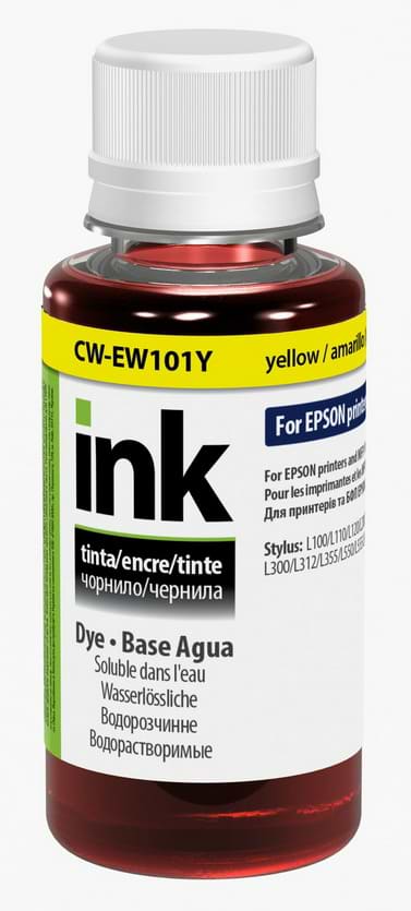 Чернила Colorway Epson L-100/200 series 100мл Yellow (CW-EW101Y01) - Фото 1