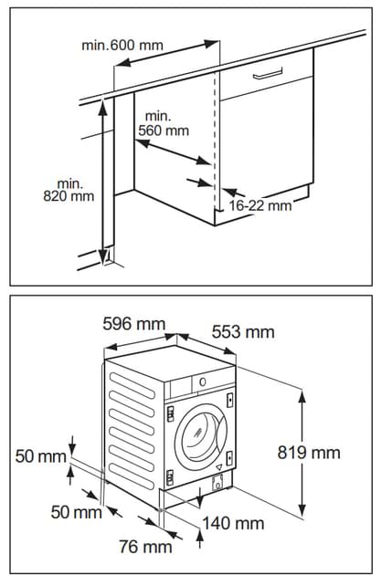Фото - Прально-сушильна машина вбудована Electrolux EW7WN368SUI