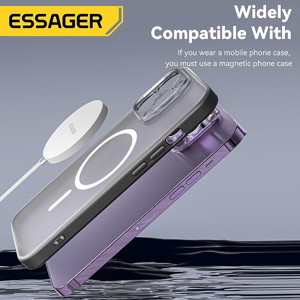 Фото - Бездротовий зарядний пристрій Essager 2in1 Wireless Charger 15W White (EWXCX-CF02-Z)