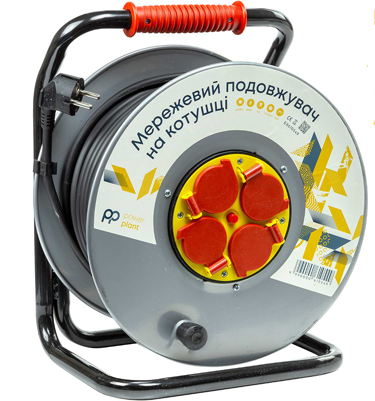 Подовжувач 220В PowerPlant JY-20022/50 (EX610549) 4 розетки 50m - Фото 1