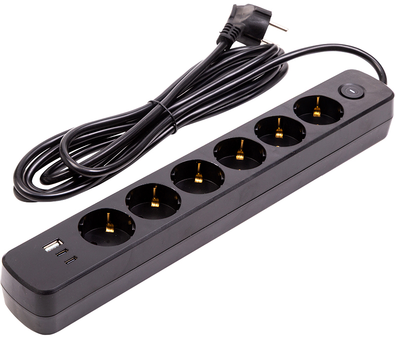 Сетевой фильтр PowerPlant 6р 5m YS-N6086/5c (EX610679)