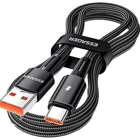 Кабель синхронізації даних Essager Sunset USB A to Type C 120W USB Charging Cable 2m  Black (EXC120-CGA01-P) - Фото 1
