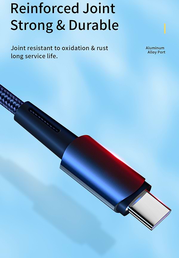 Фото - Кабель Essager Type-C 7A USB 1m Blue (EXC7A-CG03-P)