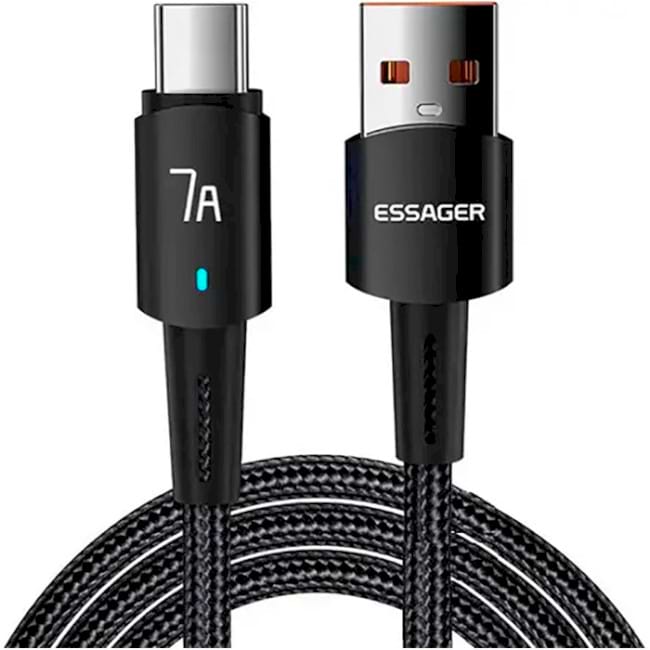Кабель Essager Sunset Type-C 7A USB 0.5m Black (EXC7A-CGB01-P)