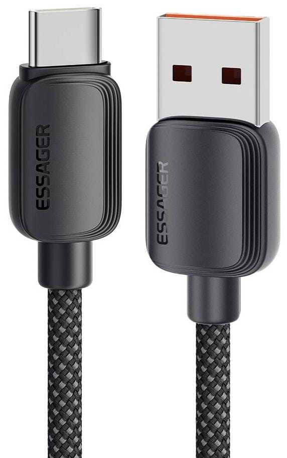Кабель синхронізації даних Essager Breeze USB Cable USB-A to Type C 1M Black 100W (EXC7A-WL01-P)