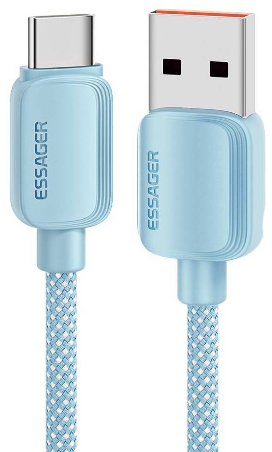 Кабель синхронізації даних Essager Breeze USB Cable USB-A to Type C 2m Blue 100W (EXC7A-WLA03-P)