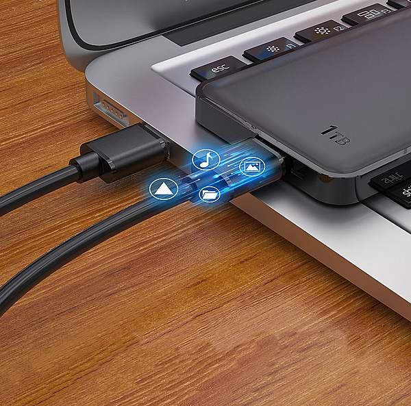Фото - Кабель USB type A - USB type A Essager USB Extension USB 3.0 Male to Male 5Gbps speed 0.5m Black (EXCAA-YTB01)