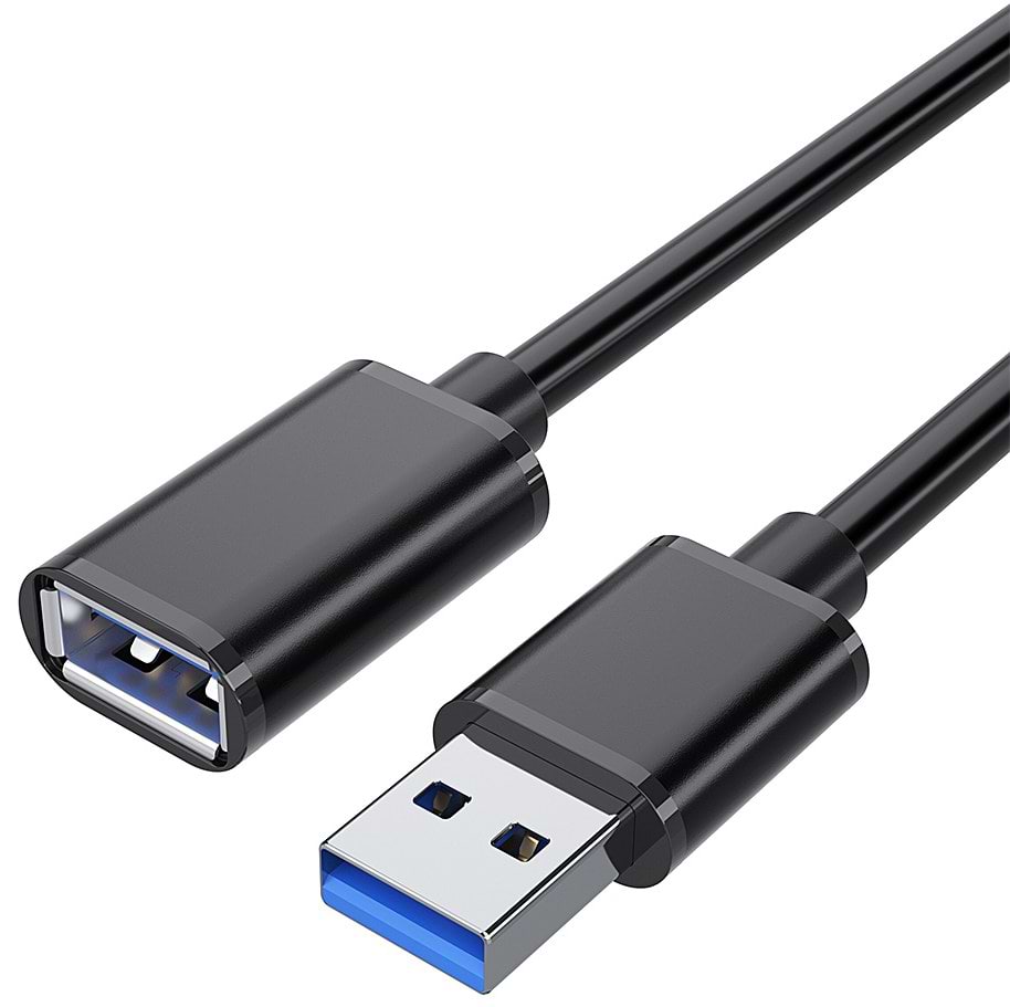 Кабель USB type A - USB type A Essager USB Extension Cable USB 3.0 Male to Female 1.5M (EXCAM-YTA01)