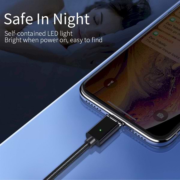 Фото - Кабель синхронизации данных Essager Magic Power Magnetic USB Cable Lightning Black (EXCCXL-ML01)