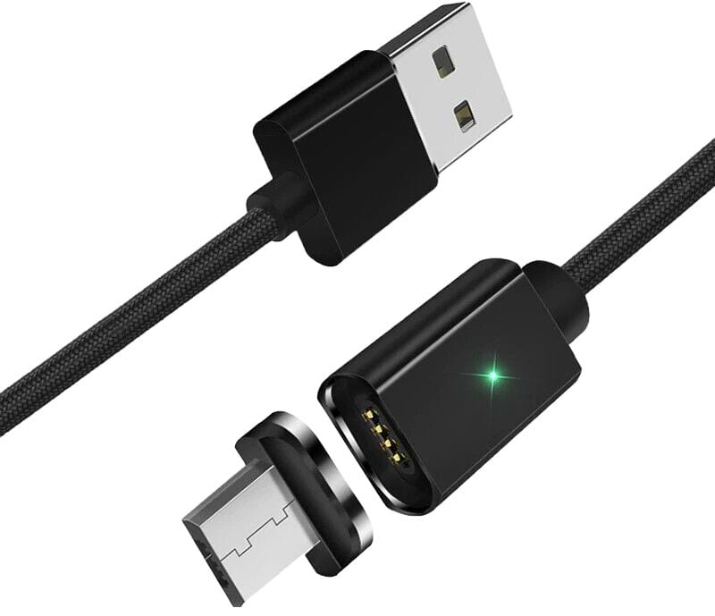 Кабель синхронізації даних Essager Magic Power Magnetic USB Cable Micro 1m Black (EXCCXM-ML01) - Фото 1