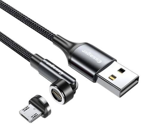 Кабель Essager Victron 540 Rotate Magnetic USB Cable Micro 1M Black (EXCCXM-WC0G)