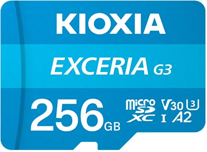 Карта пам'яті Kioxia EXCERIA G3 microSDXC 256GB U3 V30 W/A (LMEX3L256GG2)