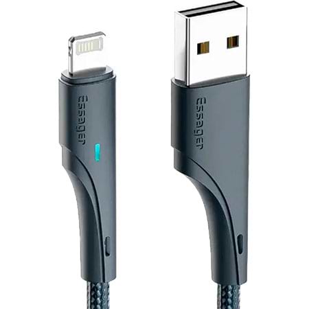 Кабель синхронізації даних Essager Rousseau 3A Fast Charging USB Lightning Cable 1m Black (EXCL-LS01)