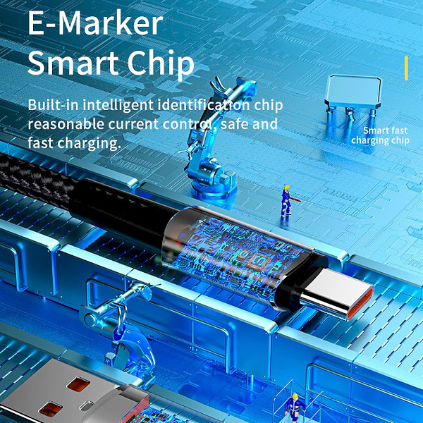 Фото - Кабель Essager Sunset Type-C 6A USB 0.5m (EXCT-CGB01)