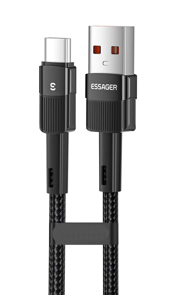 Кабель синхронізації даних Essager Star 7A Type-C USB Cable 3m Black (EXCT-XCC01)