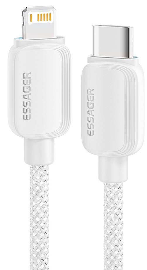 Кабель синхронізації даних Essager Breeze USB Cable USB-C to Ligthning 1M White 20W (EXCTL-WL02-P)