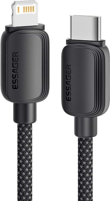 Кабель синхронізації даних Essager Breeze USB Cable USB-C to Ligthning 2M Black 20W (EXCTL-WLA01-P)