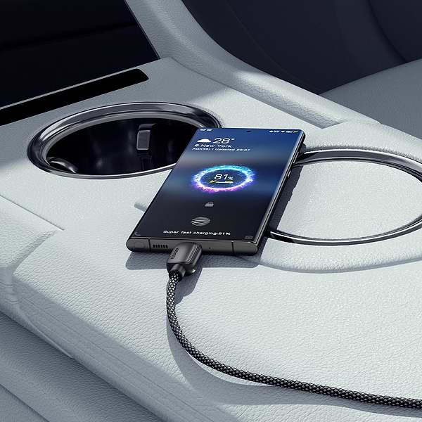 Фото - Кабель синхронізації даних Essager Breeze USB Cable Type C to Type C 1M Black 100W (EXCTT1-WL01-P)