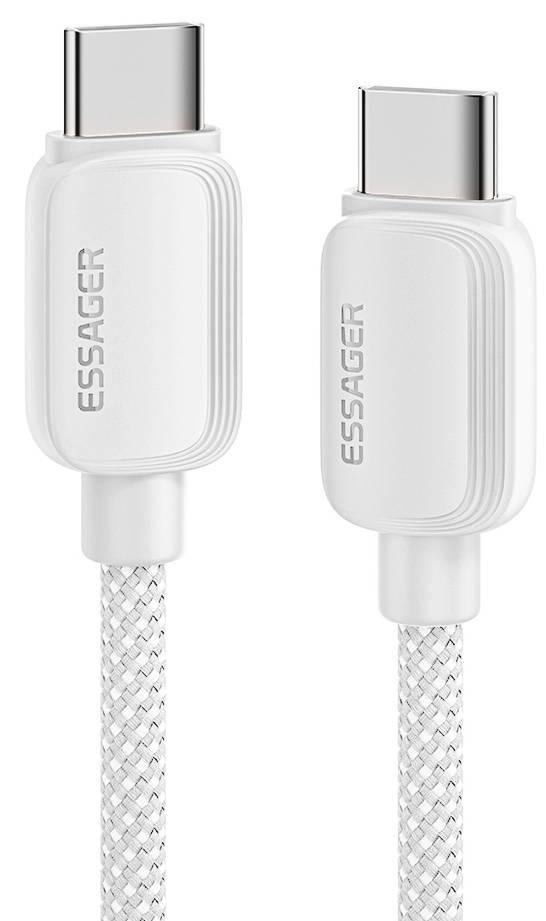 Кабель синхронізації даних Essager Breeze USB Cable Type C to Type C 2M White 100W (EXCTT1-WLA02-P)