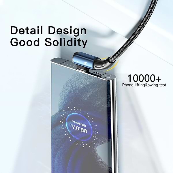 Фото - Кабель синхронизации данных Essager Sunset Bend Type 7A cable USB A to Type C 2M Black 100W (EXCWT7A-CGA01-P)