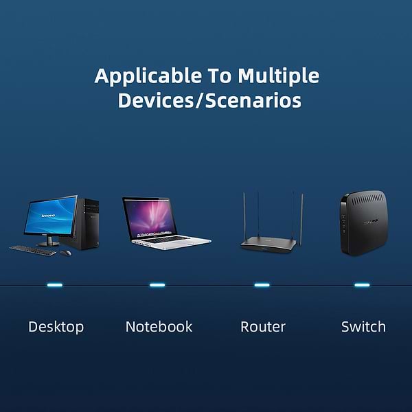 Фото - Кабель патч-корд Essager TopSpeed Cable Ethernet Cat6 RJ45 Splitter Network Flat Cable 2m Black (EXCWXB-JSA01)