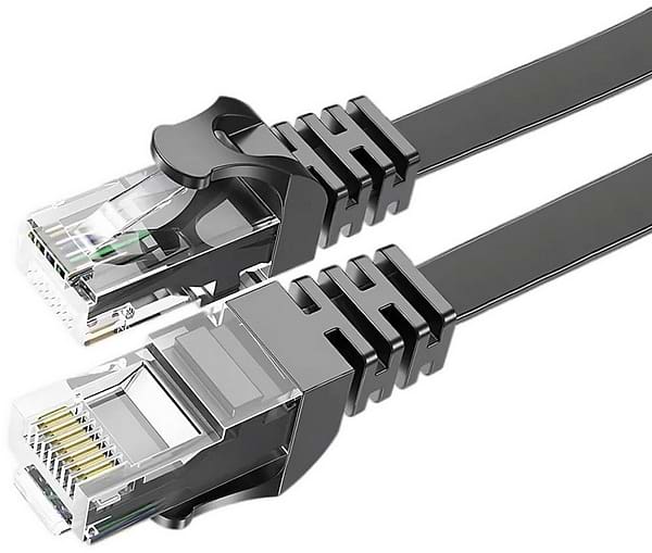 Фото - Кабель патч-корд Essager TopSpeed Cable Ethernet Cat6 RJ45 Splitter Network Flat Cable 3m Black (EXCWXB-JSC01)