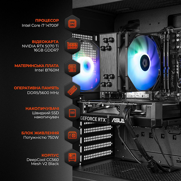 Фото - Системный блок Expert PC Ultimate (I14700F.32.S5.5070T.A6842)